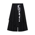 Load image into Gallery viewer, [Illustrated Series] ★Pants★ Bottoms Gaucho Pants Unisex Men's Switching Black Black Designed
