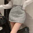 Load image into Gallery viewer, [NANA Series] ★Mini Skirt★ Bottoms Sexy Cute Silver Silver Ladies SML Slimming
