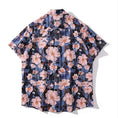 Load image into Gallery viewer, [TRAVEL ISSUANCE series] ★Retro shirt★ Floral pattern shirt, unisex, men's, beach, travel, photography, blue, cute, easy to match
