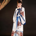 Load image into Gallery viewer, [Dust smoke cloud dream---Biwa song series]★China style happi coat★Long length loose outerwear thin cute improved Hanfu SML print
