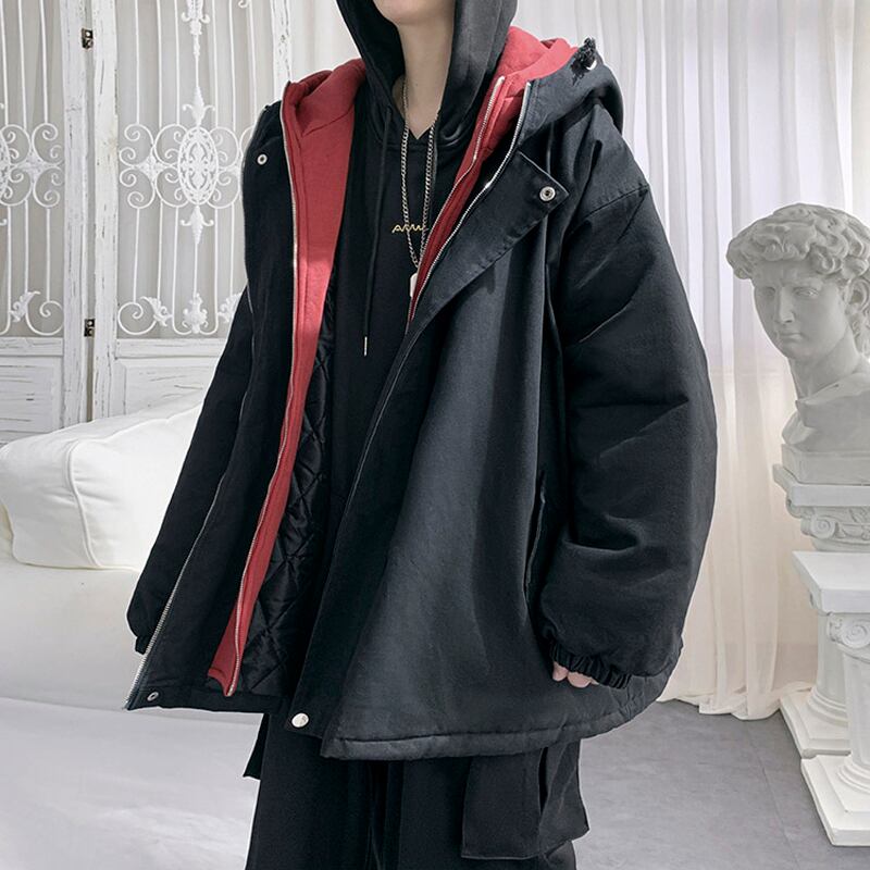 [Leonbinno Series] ★Winter Coat★ 3color Thick Warm Unisex Men's Cold Protection Faux Layered Fashion