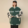 Load image into Gallery viewer, [GEBOXUAN series] ★Outer★ Stadium jacket 2color Unisex Men's Large size Color scheme Black Green
