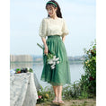 Load image into Gallery viewer, [Shirashu Series] ★Skirt★ Bottoms Summer Clothes Simple Ladies Fashion Green Green Easy to match
