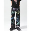 [CHAOMEICHEN Series]★Denim Pants★ 2color Graffiti Bottoms Pants Men's Large Size White Black