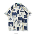 Load image into Gallery viewer, [TRAVEL ISSUANCE Series] ★Retro Shirt★ Unisex Men's Short Sleeve Tops Chiffon Text Pattern
