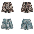 Load image into Gallery viewer, [Satoru Series] ★Shorts★ 3color Floral Pattern Bottoms Short Length Pants Unisex Men's Blue Black Green
