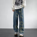 Load image into Gallery viewer, [V37 Series]★Denim Pants★ Pants Bottoms Unisex Men's Star Pattern Blue Blue SML XL 2XL 3XL
