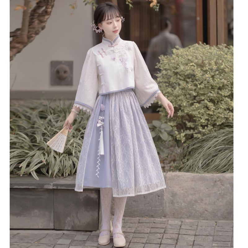 [Dust Smoke Cloud Dream---Shifuji Series]★Setup Single Order★Chinese Clothes, Tops or Skirts, Improved Chinese Clothes, Cute, Temperament Up, Dating