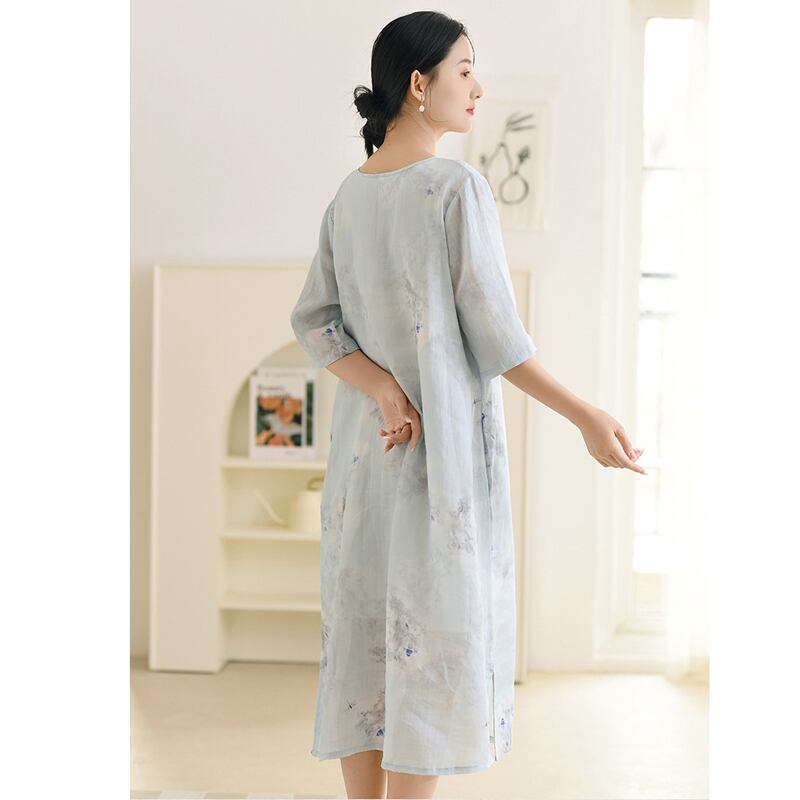 [Miss Fenny Series] ★Chinese style dress★ 3color Elegant Chinese clothes Tang suit Retro print Summer clothes Comfortable to the touch