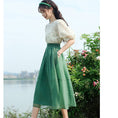 Load image into Gallery viewer, [Shirashu Series] ★Skirt★ Bottoms Summer Clothes Simple Ladies Fashion Green Green Easy to match
