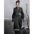 Load image into Gallery viewer, [Big Blue Dragon Series] ★China style shirt★ Long shirt, shirt dress, slit, simple, long length, original, slimming fit
