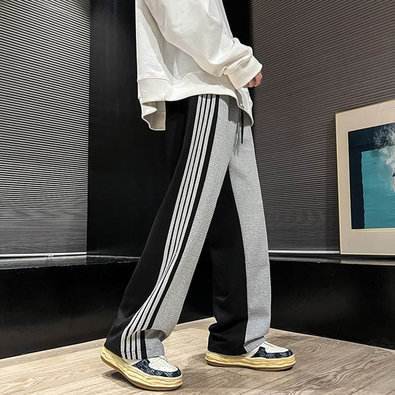 [YANDA Series] ★Casual Pants★ 3color Pants Bottoms Unisex Men's Vertical Stripes Striped Pattern Easy to Match