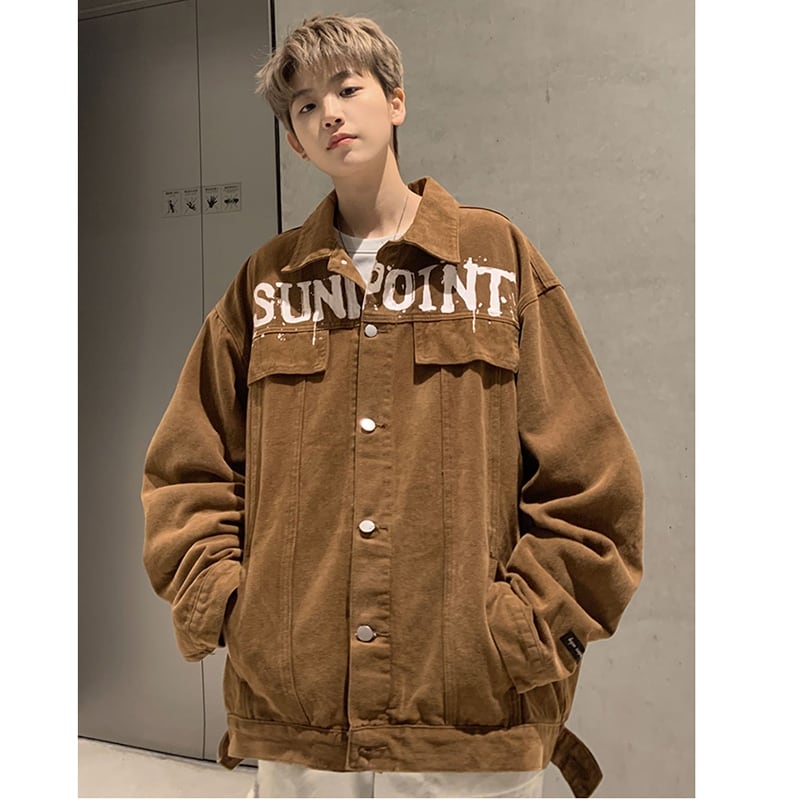 [PPG Series]★Jacket★ 3color Outerwear Unisex Men's Fashion Alphabet Casual