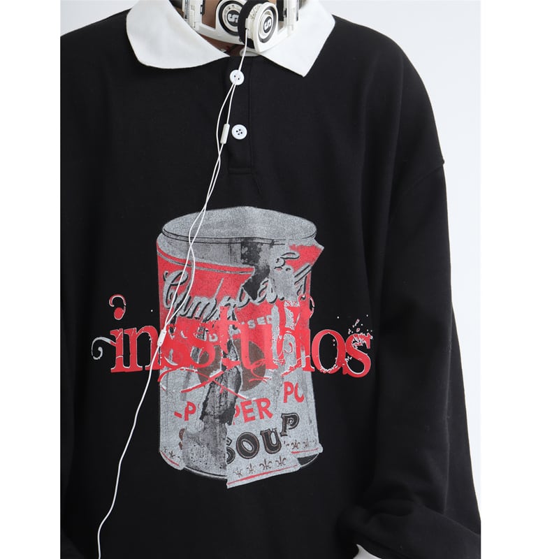 [Istudios Series] ★Tops★ 2color POLO neck black white long sleeve tops spring clothes S M L XL