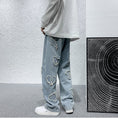 Load image into Gallery viewer, [Minatojima Impression Series]★Denim pants★ Unisex fashion ins style blue blue large size commuting date
