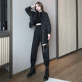 Load image into Gallery viewer, [DUOMIAOTU series]★Setup Single item order★ Outerwear or pants with chain Casual Black Black
