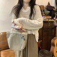 Load image into Gallery viewer, [Saikusou Series] ★Sweater★ 3color Knit Tops Openwork Mini Length Loose V Neck Beige Simple
