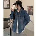 Load image into Gallery viewer, [KEKELI Series]★Denim Jacket★ Outerwear Spring Clothes Retro Loose Easy to Match Blue Blue
