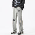 Load image into Gallery viewer, [TUNXI series] ★Denim pants★ 2color bottoms, unisex, men's, star, casual, slimming, large size
