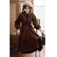 Load image into Gallery viewer, [Shokensho Series]★Setup★ 2-piece set JK style dress + cloak date retro SML XL cute
