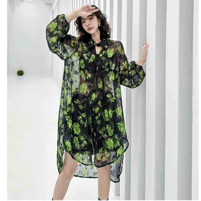 [YIDAO Series]★Setup★ 2-piece set, top and bottom set, shirt + shorts, slimming, cool, green, green