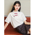 Load image into Gallery viewer, [MIANKAQI Series]★China style shirt★ Tops Chinese button summer clothes short sleeve shirt cute white white
