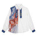 Load image into Gallery viewer, [Dust smoke and clouds dream---Biwa song series]★China style shirt★Long sleeve or short sleeve tops Original Temperament improvement Color scheme Chinese elements SML
