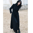 Load image into Gallery viewer, [Da Qinglong Shu Series] ★Chinese style dress★ Long length Chinese clothing Original Black Black Improves your temperament
