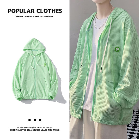 [MUCHUAN series] ★Thin jacket★ 4color outerwear unisex men's green black white gray