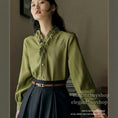 Load image into Gallery viewer, [GEBAIFU Series]★Shirt★ 2color Tops Fashion Retro V-neck Green Beige
