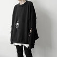 Load image into Gallery viewer, [YUANLAI Series]★Sweater★ 2color black or white knit tops, hole-cutting, unisex, loose, men's fashion
