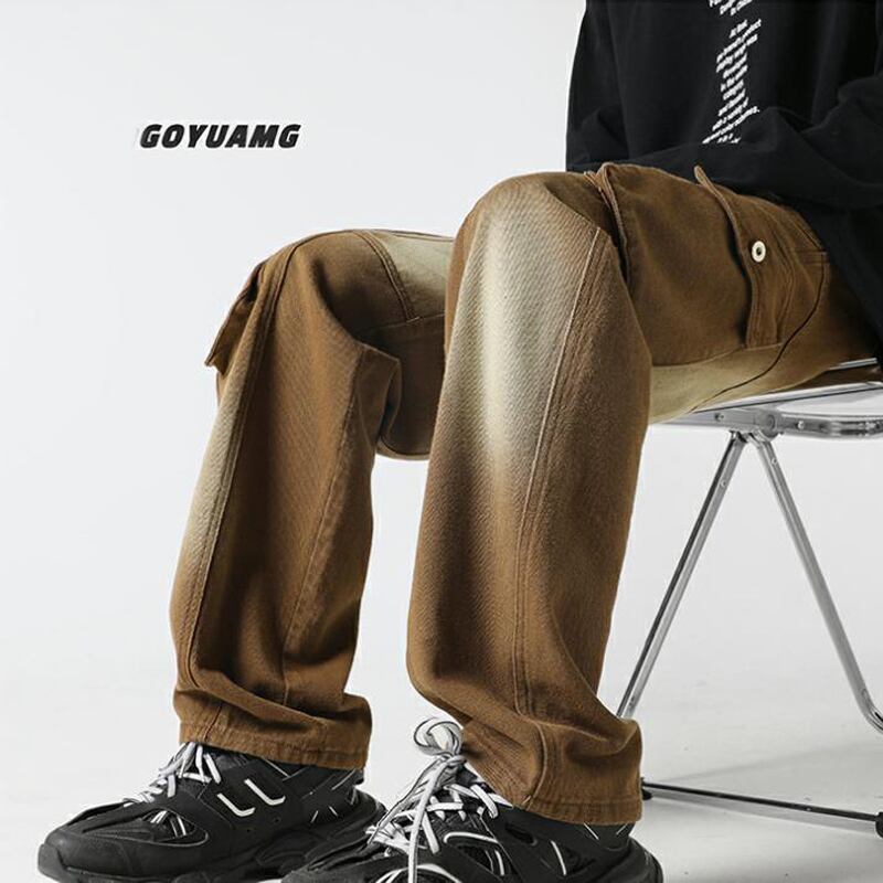 [Emeisa Series]★Pants★ Casual Pants 3color Unisex Men's Denim Pants Black Blue Coffee Color