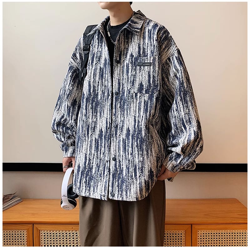 [GUMALA Series]★Shirt★ 2color outerwear unisex men's tie-dye cool casual