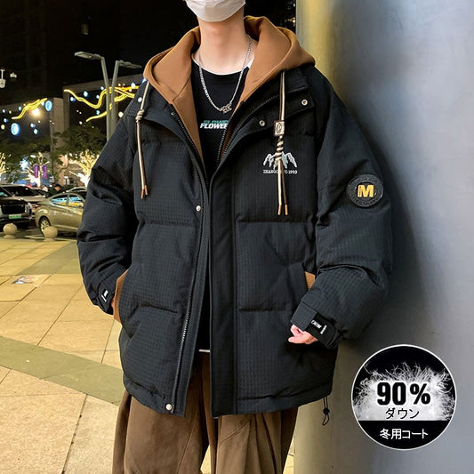 [ZBH Series]★Down Coat★ 5color 90% Down Casual Winter Coat Warm Thick Unisex Men's Large Size