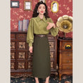 Load image into Gallery viewer, [Misslin Fashion Series]★Setup Single Order★ Shirt or Skirt Casual Retro Green Green
