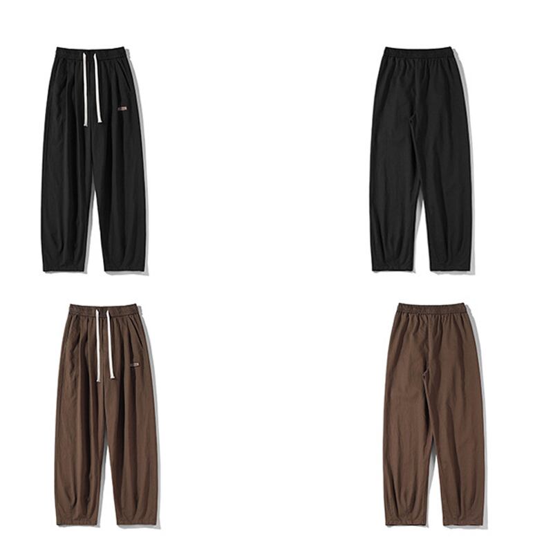 [BIGEMAN Series]★Pants★ 2color Casual Pants Bottoms Unisex Men's Large Size Simple Black