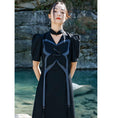 Load image into Gallery viewer, [Big Blue Dragon Series] ★China style dress★ Original butterfly unique design black black long length
