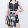 Load image into Gallery viewer, [Kyodo Series]★Culotte Skirt★ Cheongsam Mini Skirt Plaid Pattern Rasha SML LL Pleated Skirt
