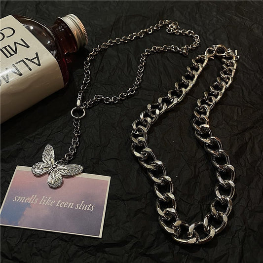 [Demon King Series]★Necklace★ Alloy Accessory Collar Choker Accessory Necklace Butterfly Unique and Stylish