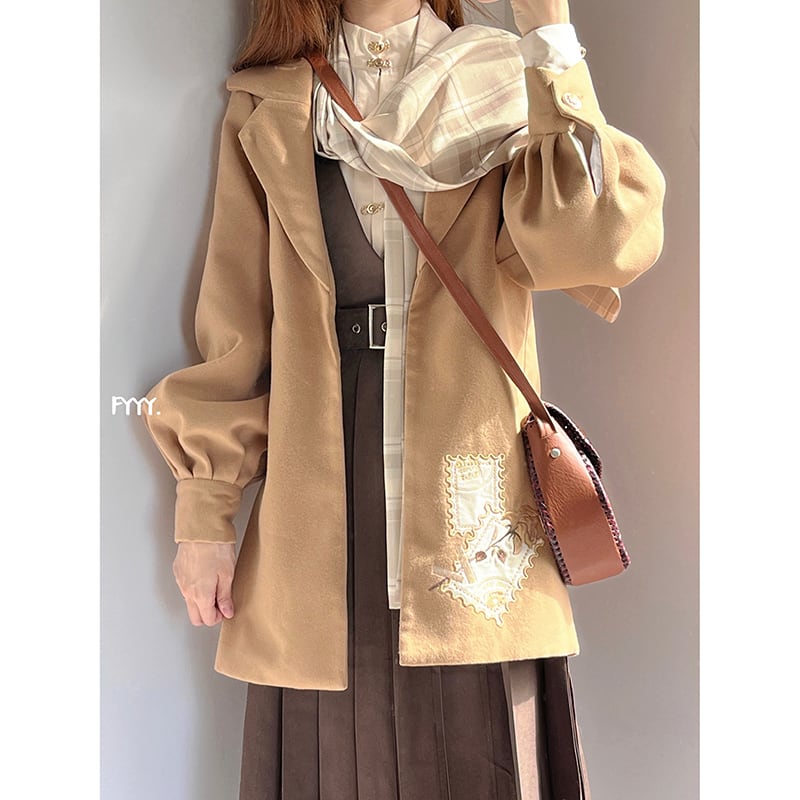 [Dust Smoke Cloud Dream---Autumn Thoughts Series] ★China style coat★ Rasha Chinese clothes Chinese elements outerwear Easy to match