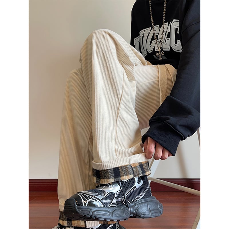 [CEXU Series]★Trousers★ 3color Casual Pants Bottoms Trousers Unisex Men's Plaid Pattern