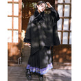 Load image into Gallery viewer, [Kokaisha --- Leaf Collection Series] ★Chinese style skirt★ Bottoms Hanfu skirt Switching Black Black
