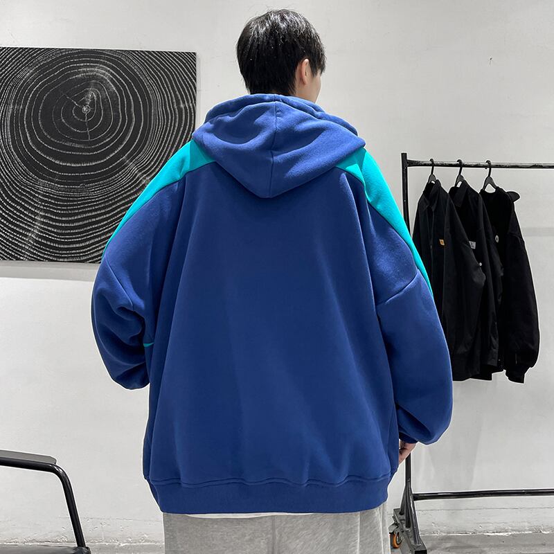 [BIGEMAN Series]★Jacket★ Outerwear 2color Unisex Men's Large Size Alphabet Black Blue