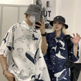 Load image into Gallery viewer, [ZENGDASHEN Series]★Shirt★ Tops 2color Unisex Men's Animal Pattern Shark Sea White Blue
