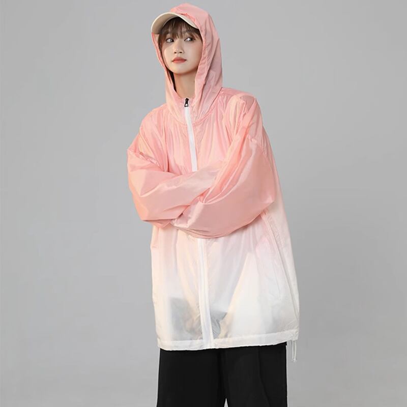 [CHAOMEICHEN Series] ★Thin outerwear★ 3color gradation thin summer clothes unisex men's cooling protection