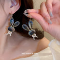 Load image into Gallery viewer, [Kairin Series] ★Earrings★ Earrings Pair Ladies Accessories Rabbit Rabbit Blue Blue Cute
