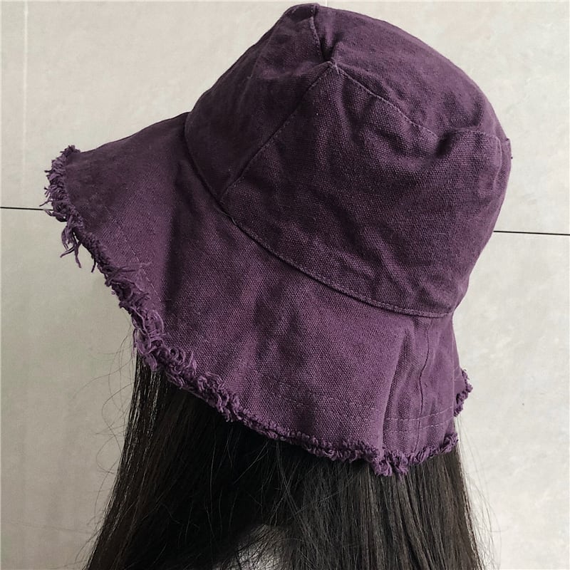 [Daemon Leeds] ★Hat★ All 2 colors Retro ins Unisex Men's Couple Women's Black Black Purple