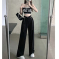 Load image into Gallery viewer, [Tachisho acid series]★Casual pants★Bottoms, slimming, high-looking design, easy to match, black, black
