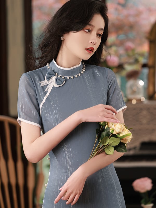 [RUYUN Series]★Cheongsam dress★ 2color Chinese style dress Elegant Temperament enhancement Large size