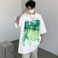 Gallery viewerに画像を読み込む, 【DISHENHUシリーズ】★Tシャツ★ トップス 2color 男女兼用 メンズ 原宿風 個性的 黒 白 カジュアル おしゃれ
